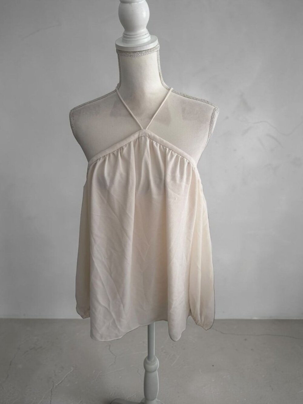 1 STATE Cream Long Sleeve Off The Shoulder Top Size Large